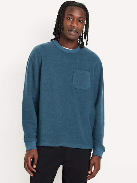 Terry Crew-Neck Sweatshirt - Green
