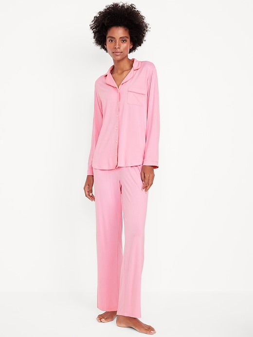 Image number 1 showing, Knit Jersey Pajama Pant Set