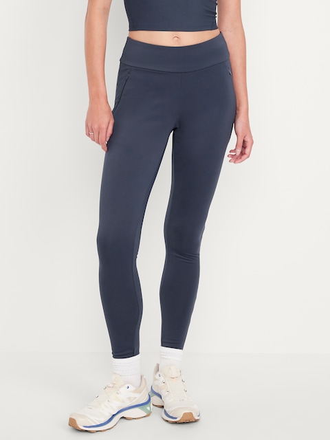 High-Waisted PowerSoft Coze Edition Warm-Lined Full-Length Leggings - Blue