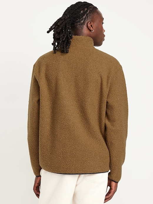 Image number 2 showing, Bouclé Sherpa Quarter-Snap Pullover