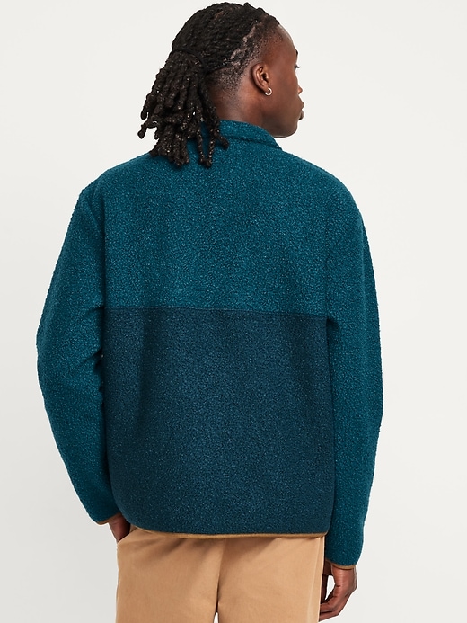 Image number 2 showing, Bouclé Sherpa Quarter-Snap Pullover