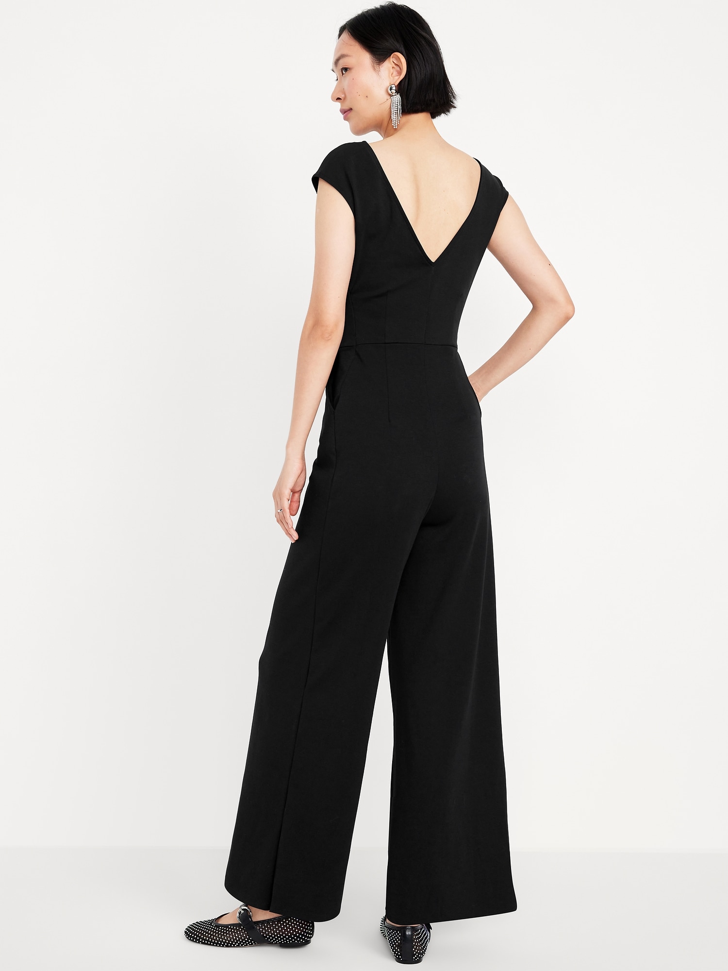 Ponte-Knit Jumpsuit