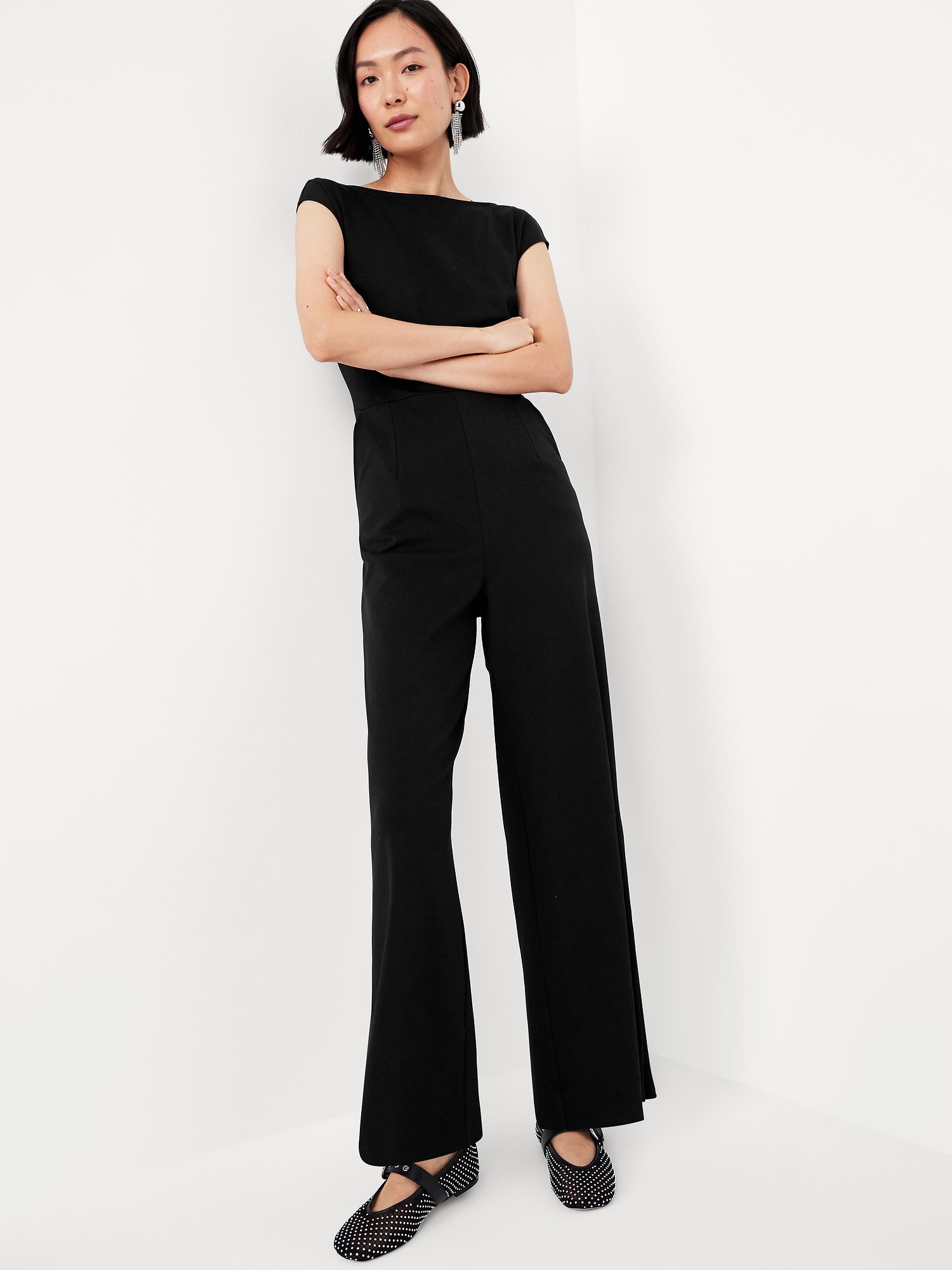 Ponte-Knit Jumpsuit