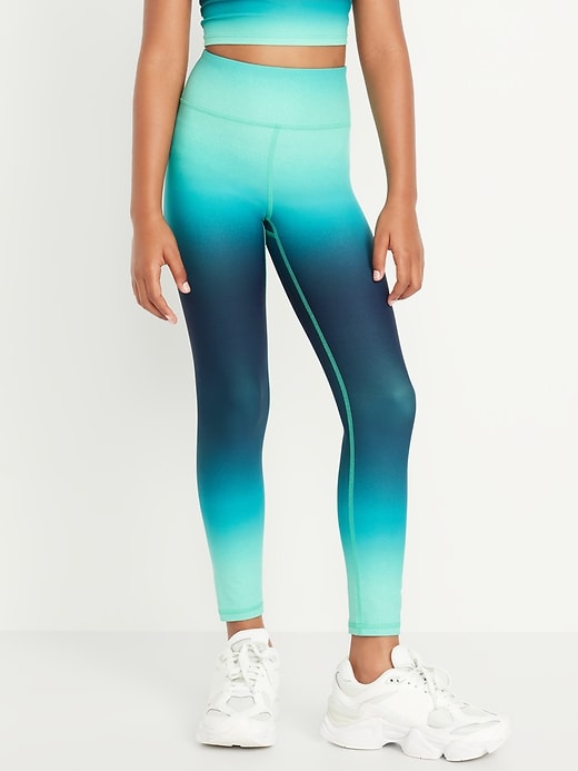 View large product image 1 of 4. High-Waisted PowerSoft 7/8-Length Performance Leggings for Girls