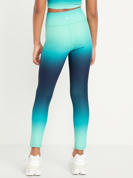 View large product image 2 of 4. High-Waisted PowerSoft 7/8-Length Performance Leggings for Girls