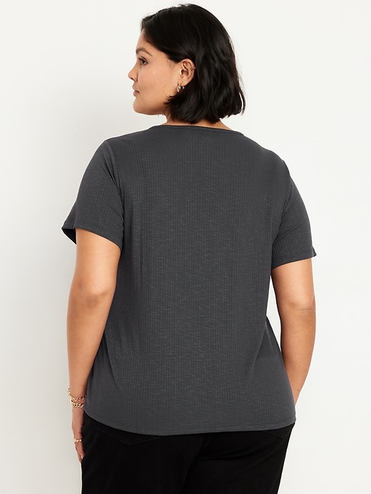 Image number 8 showing, Luxe Ribbed Slub-Knit T-Shirt