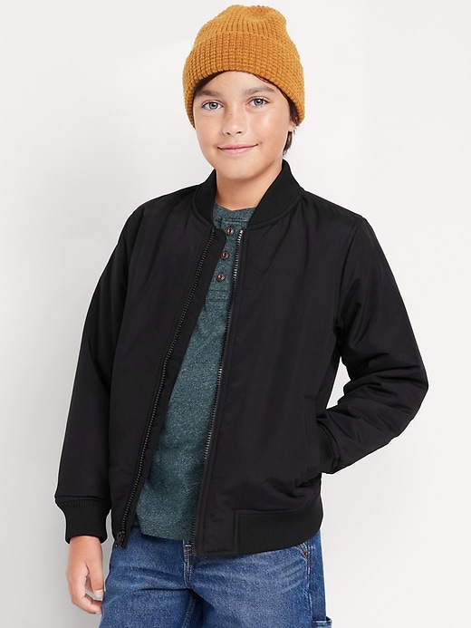 View large product image 1 of 3. Zip-Front Bomber Jacket for Boys