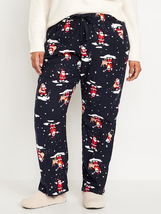 Image number 7 showing, Mid-Rise Printed Flannel Pajama Pants