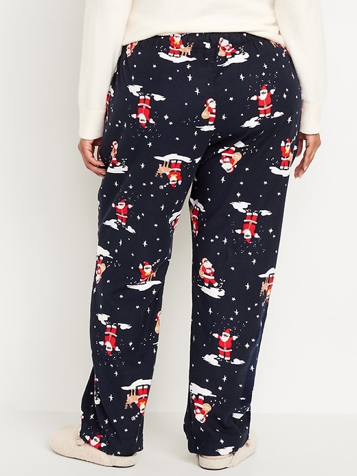 Image number 8 showing, Mid-Rise Printed Flannel Pajama Pants