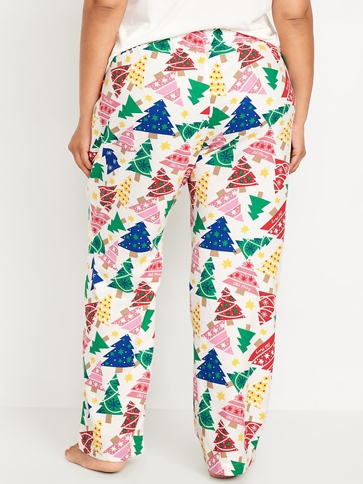 Image number 8 showing, Mid-Rise Printed Flannel Pajama Pants