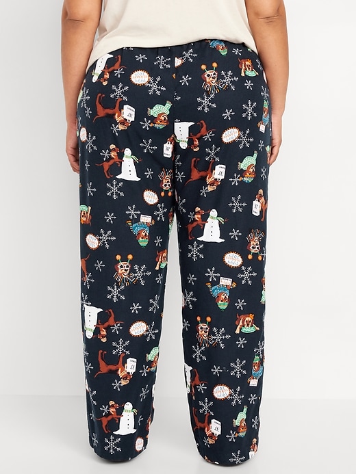 Image number 8 showing, Mid-Rise Printed Flannel Pajama Pants