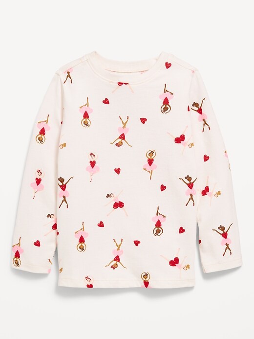 View large product image 1 of 2. Printed Long-Sleeve T-Shirt for Toddler Girls