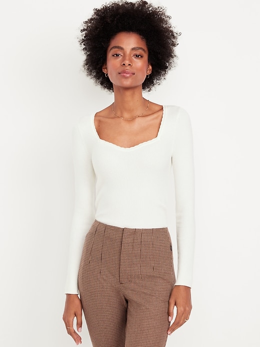 Image number 1 showing, Long-Sleeve Ribbed Sweater