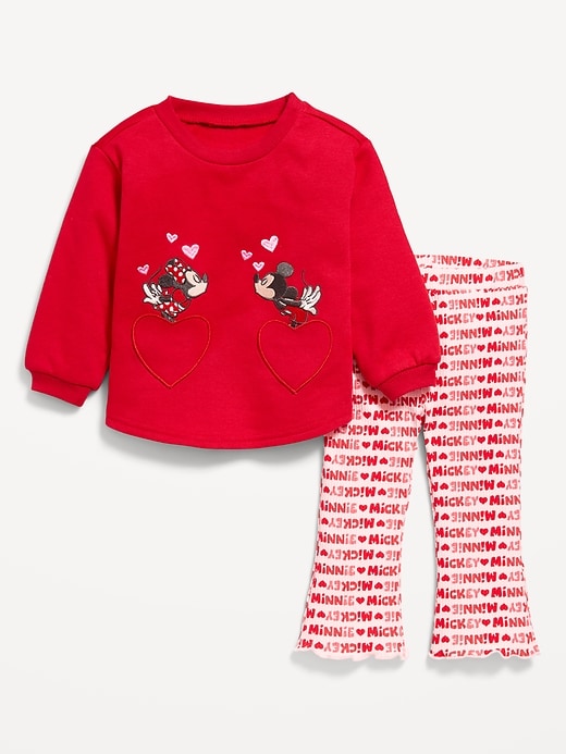 Voir une image plus grande du produit 2 de 4. Ensemble chandail en coton ouaté et legging Minnie et Mickey Mouse de Disney&#169 pour bébé