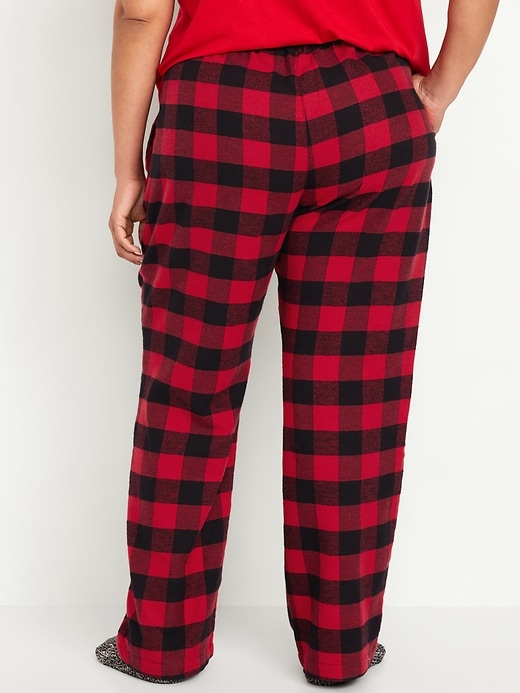 Image number 8 showing, Mid-Rise Flannel Pajama Pants for Women