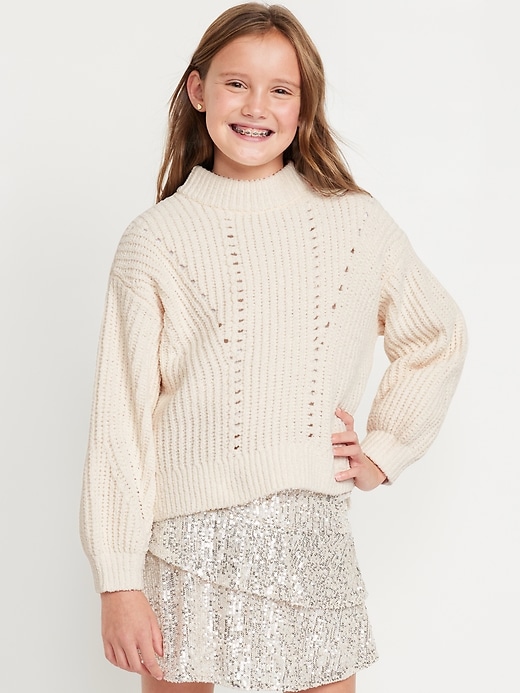 View large product image 1 of 4. Cozy Mock-Neck Chenille Sweater for Girls