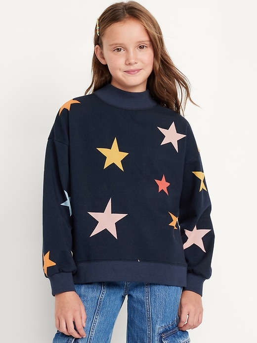 View large product image 1 of 4. Mock-Neck Tunic Sweatshirt for Girls