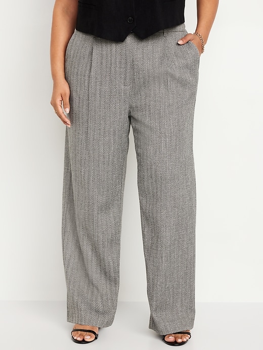 Image number 7 showing, Extra High-Waisted Taylor Wide-Leg Trouser Pants