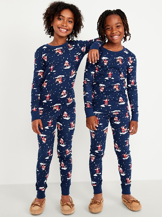 View large product image 1 of 4. Gender-Neutral Graphic Snug-Fit Pajama Set for Kids