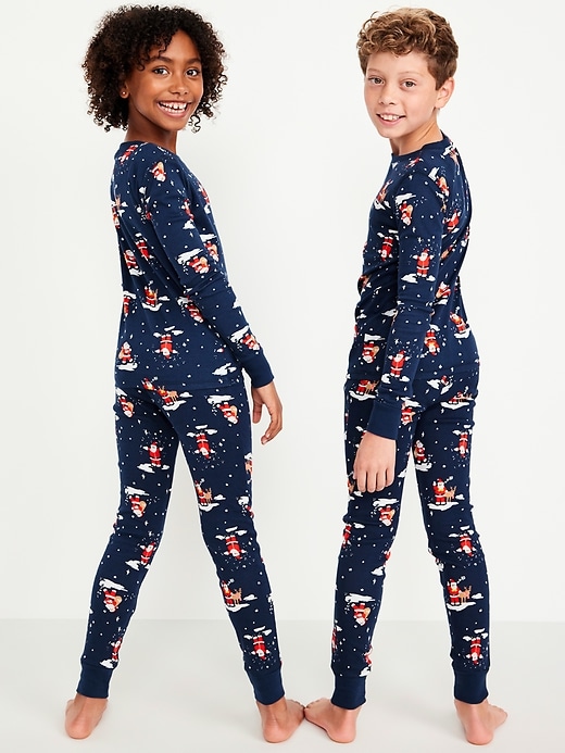 View large product image 1 of 4. Gender-Neutral Graphic Snug-Fit Pajama Set for Kids