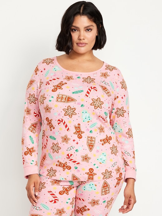 Image number 7 showing, Printed Waffle Pajama Top