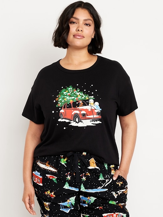 Image number 7 showing, Matching Holiday-Graphic T-Shirt for Women