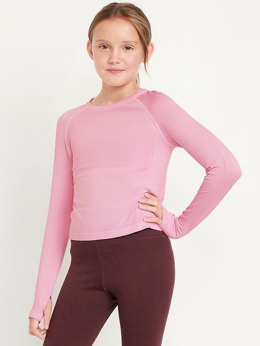 View large product image 1 of 4. Fitted Seamless Performance Top for Girls