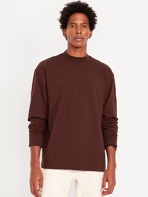 Image number 1 showing, Heavyweight Mock-Neck T-Shirt