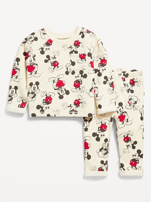 Voir une image plus grande du produit 2 de 3. Ensemble de chandail et pantalon en coton ouaté Mickey Mouse de Disney&#169 pour bébé