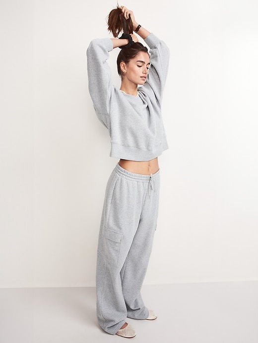 Image number 6 showing, Extra High-Waisted SoComfy Cargo Wide-Leg Sweatpants