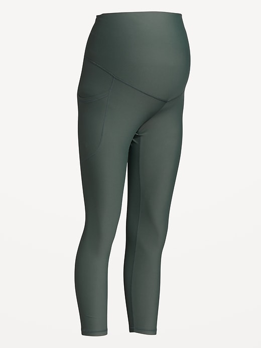 Image number 1 showing, Maternity Full-Panel PowerSoft 7/8 Leggings