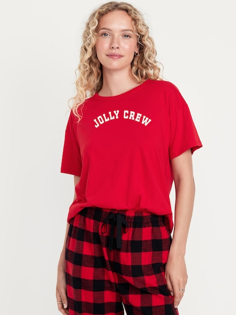 T-shirt à imprimé assorti des Fêtes - Multi