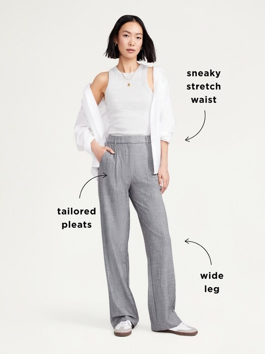 Image number 10 showing, Extra High-Waisted Taylor Wide-Leg Trouser Pants