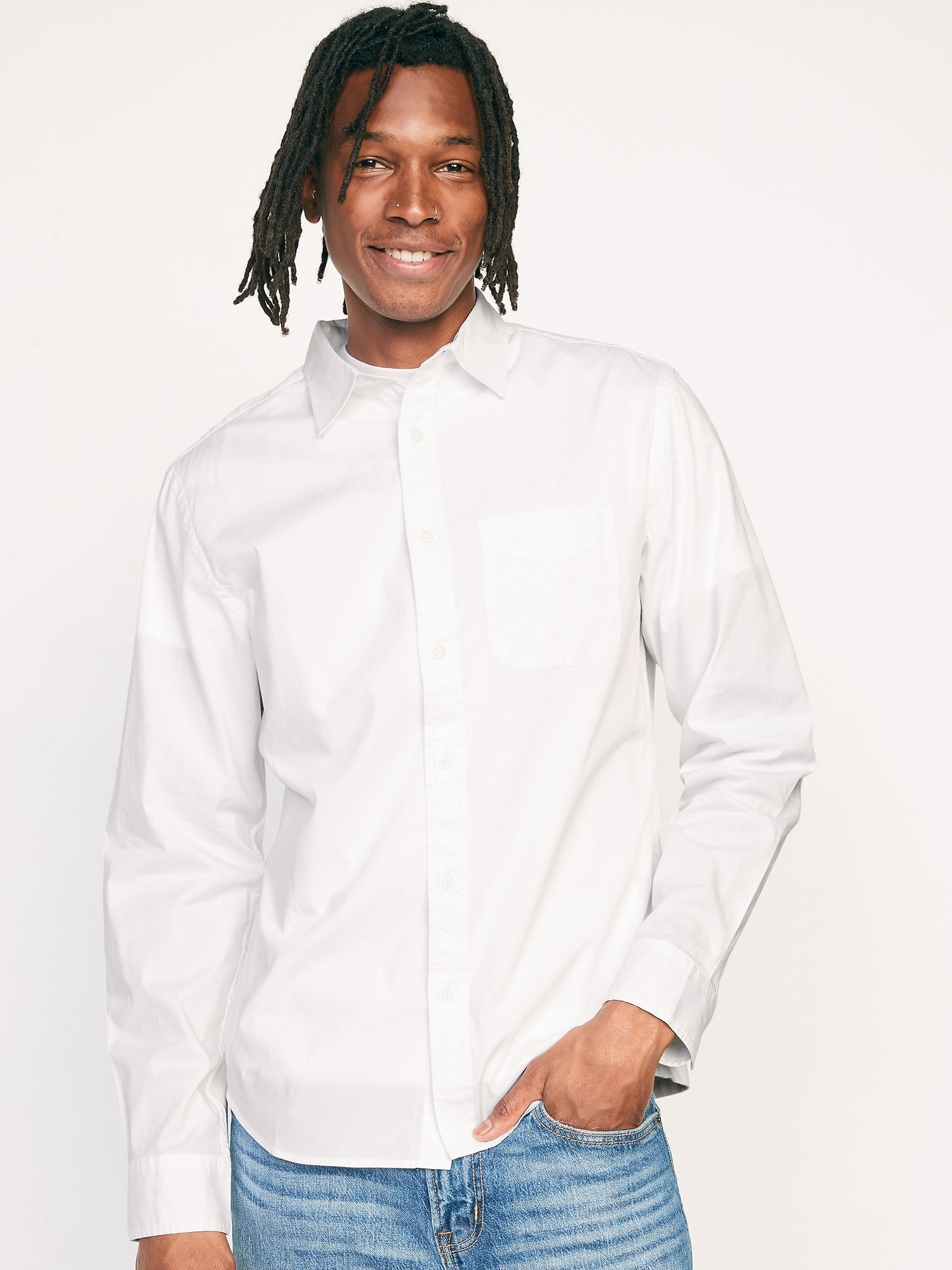 Slim Fit Built-In Flex Everyday Shirt - White