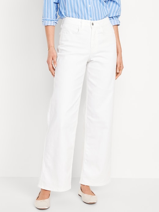 Image number 1 showing, High-Waisted Wow Wide-Leg Jeans