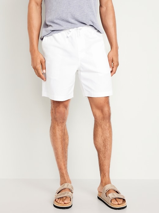 Image number 1 showing, Pull-On Twill Jogger Shorts -- 7-inch inseam