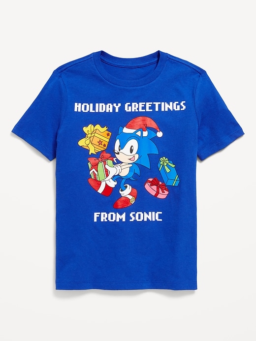 Voir une image plus grande du produit 1 de 2. T-shirt à imprimé Sonic The Hedgehog&#153 unisexe pour enfant