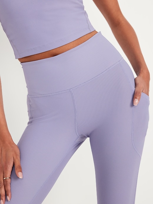 Image number 3 showing, High-Waisted PowerSoft Rib Leggings