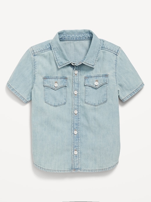 View large product image 1 of 2. Short-Sleeve Pocket Shirt for Toddler Boys