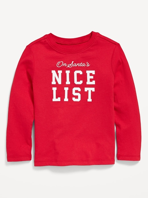 View large product image 1 of 1. Unisex Long-Sleeve Graphic T-Shirt for Toddler