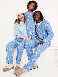 Voir une image plus grande du produit 4 de 4. Pyjama une-pièce à pieds en micromolleton à motif pour tout-petit et bébé