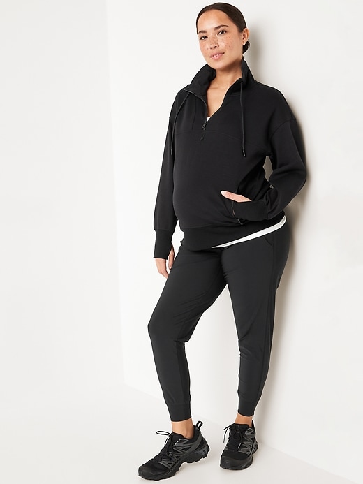 Image number 4 showing, Maternity SleekTech Rollover Waist Joggers