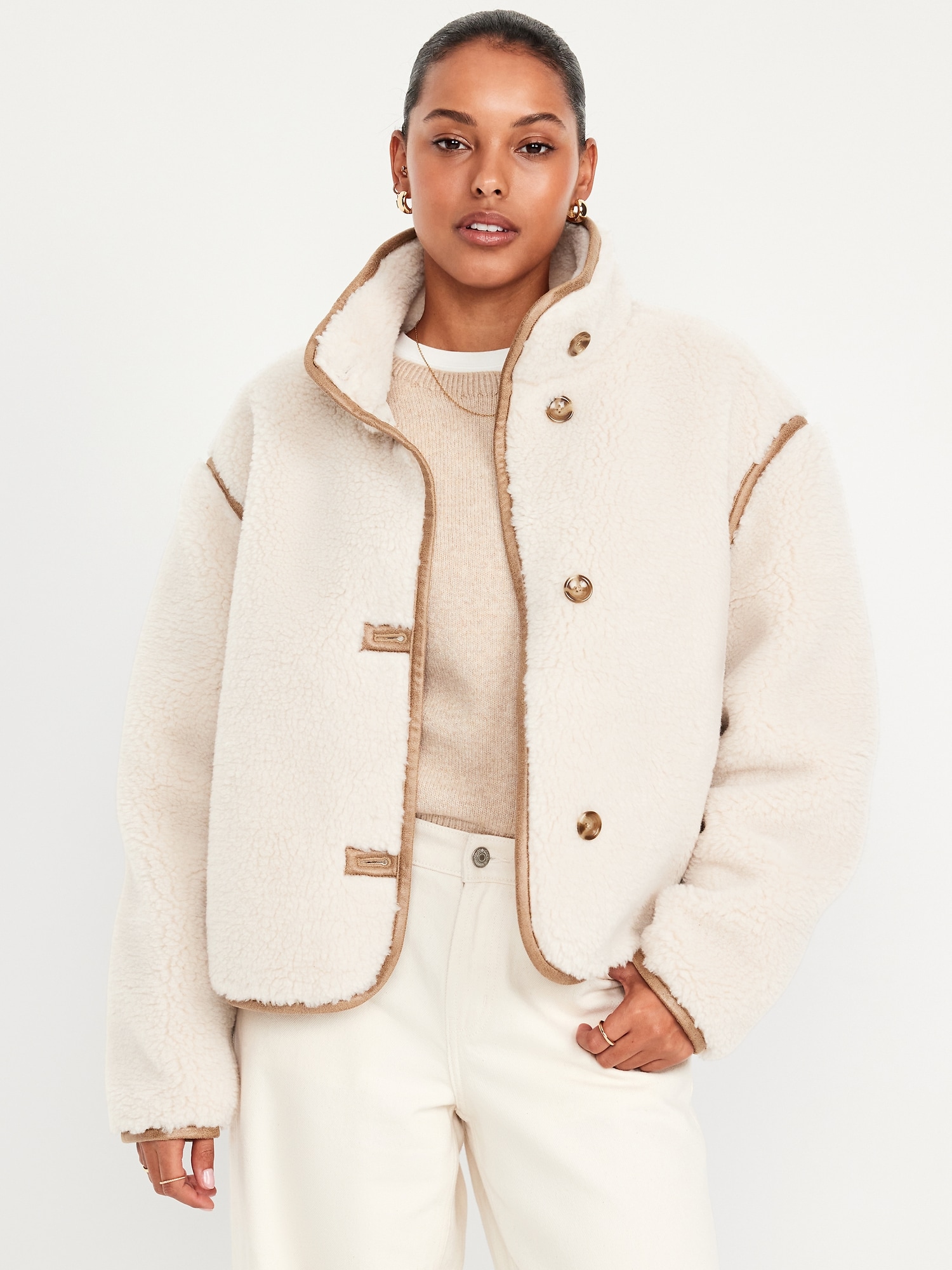 Blouson d'aviateur en Sherpa