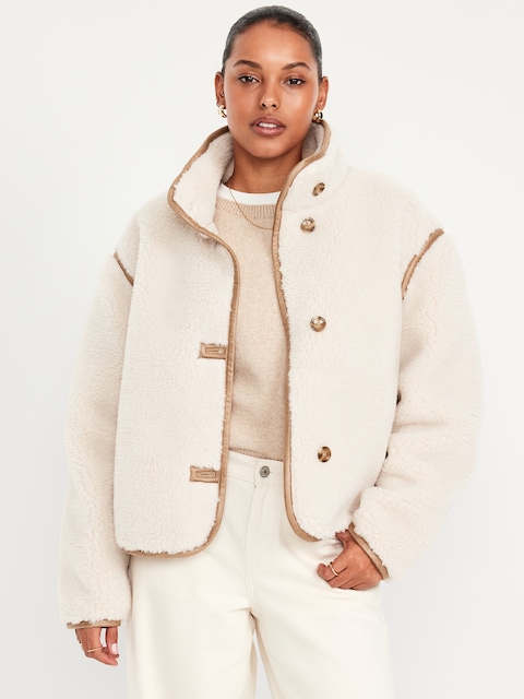 Oversized Sherpa Aviator Jacket