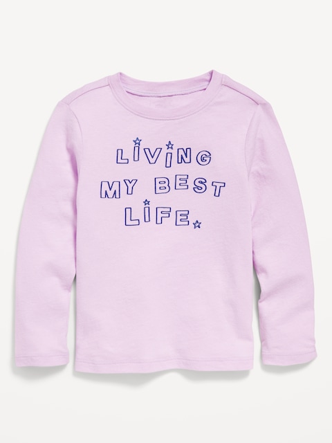 Long-Sleeve Graphic T-Shirt for Toddler Girls