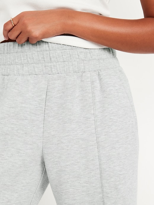 Image number 3 showing, High-Waisted Bounce Fleece Wide-Leg Sweatpants