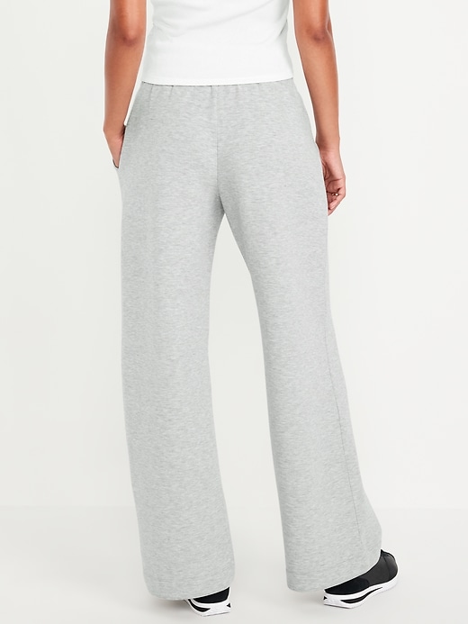 Image number 2 showing, High-Waisted Bounce Fleece Wide-Leg Pants