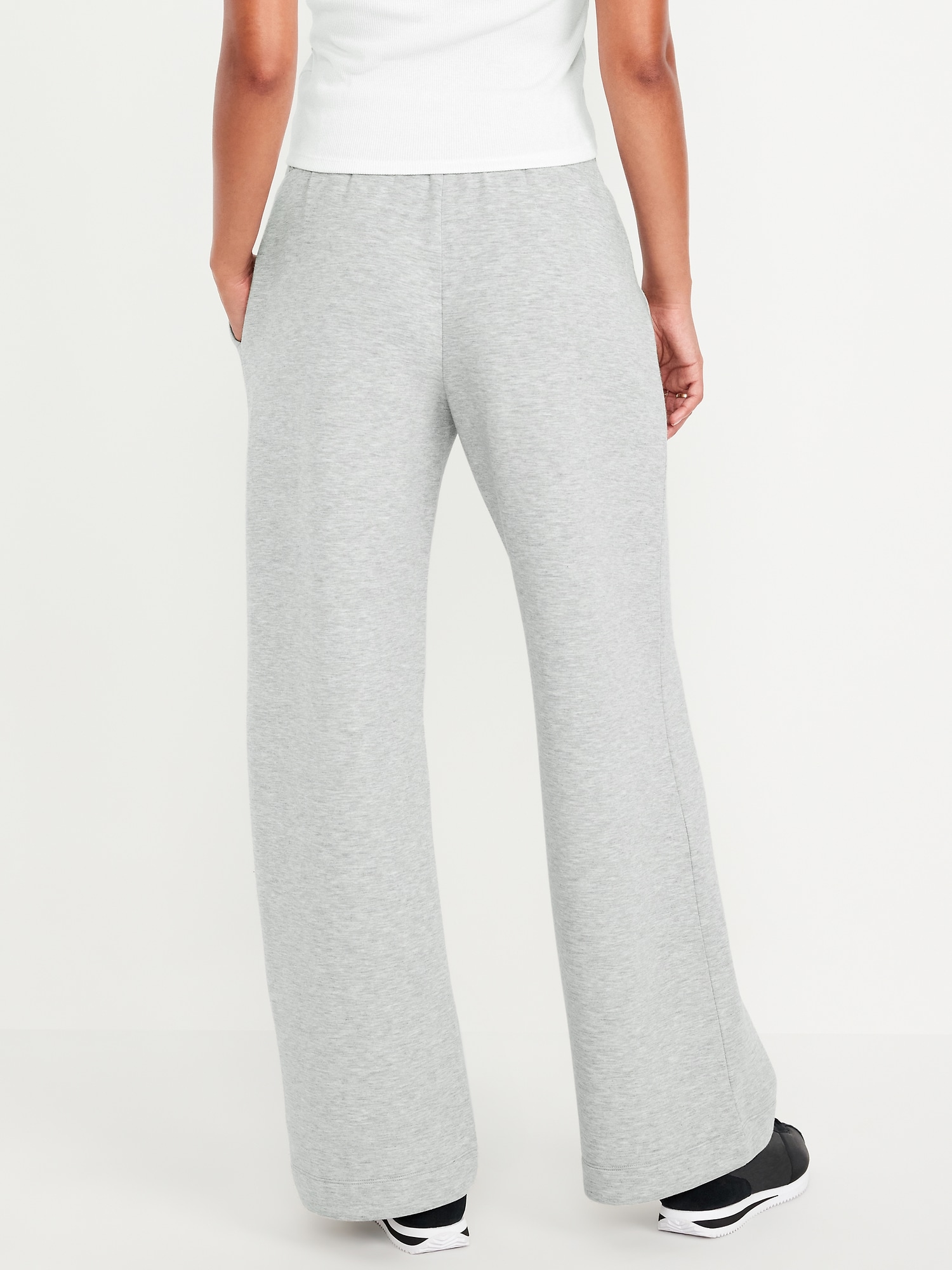 High-Waisted Bounce Fleece Wide-Leg Pants