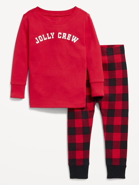 Unisex Snug-Fit Printed Pajama Set for Toddler & Baby