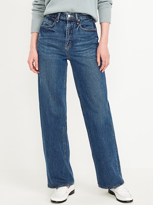 Image number 8 showing, Extra High-Waisted Sky-Hi Wide-Leg Jeans